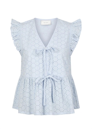 Palasi Broiderie top Light Blue Neo Noir 